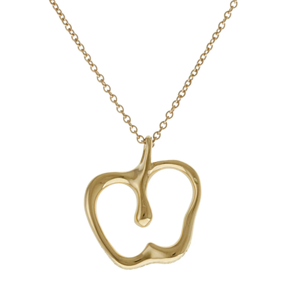 Tiffany Co Elsa Peretti Apple Necklace Yellow Gold